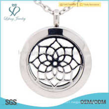 stainless steel aroma diffuser and coin disc pendant locket,locket diffuser pendant